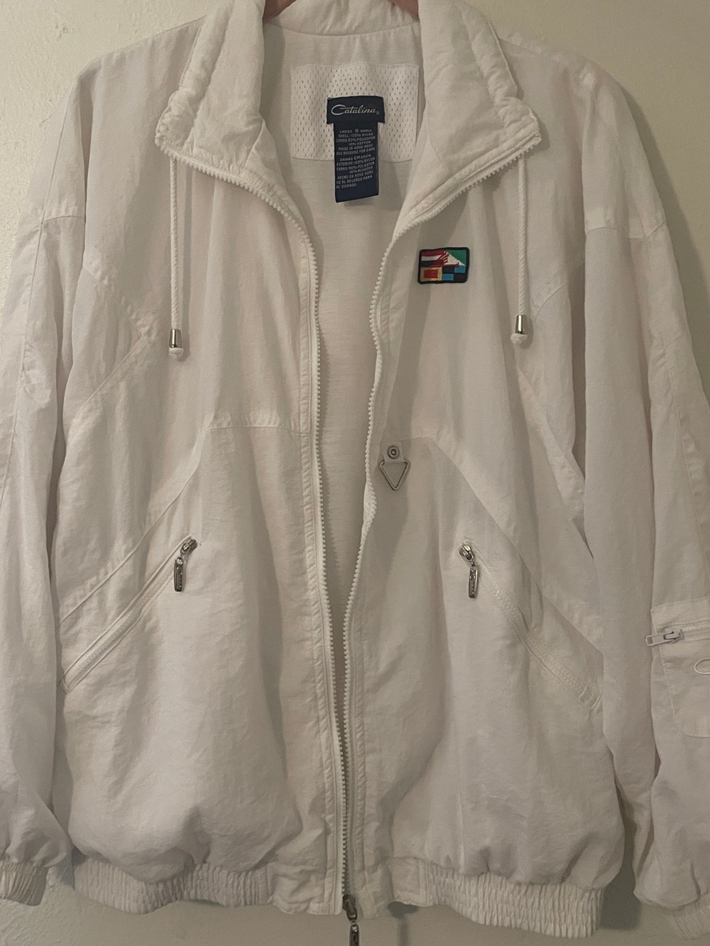 Vintage Catalina C-TEK White Sailing Windbreaker Jacket Y2K Size S